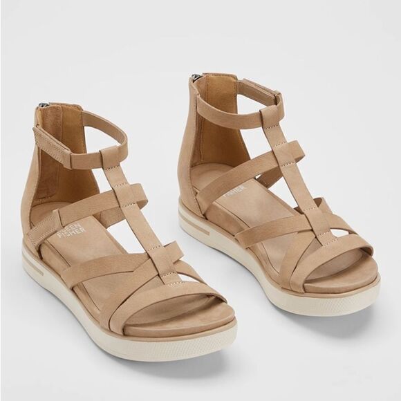 NWOB Eileen Fisher Sola Tumbled Nubuck Leather Sneaker Sandal - Picture 1 of 9
